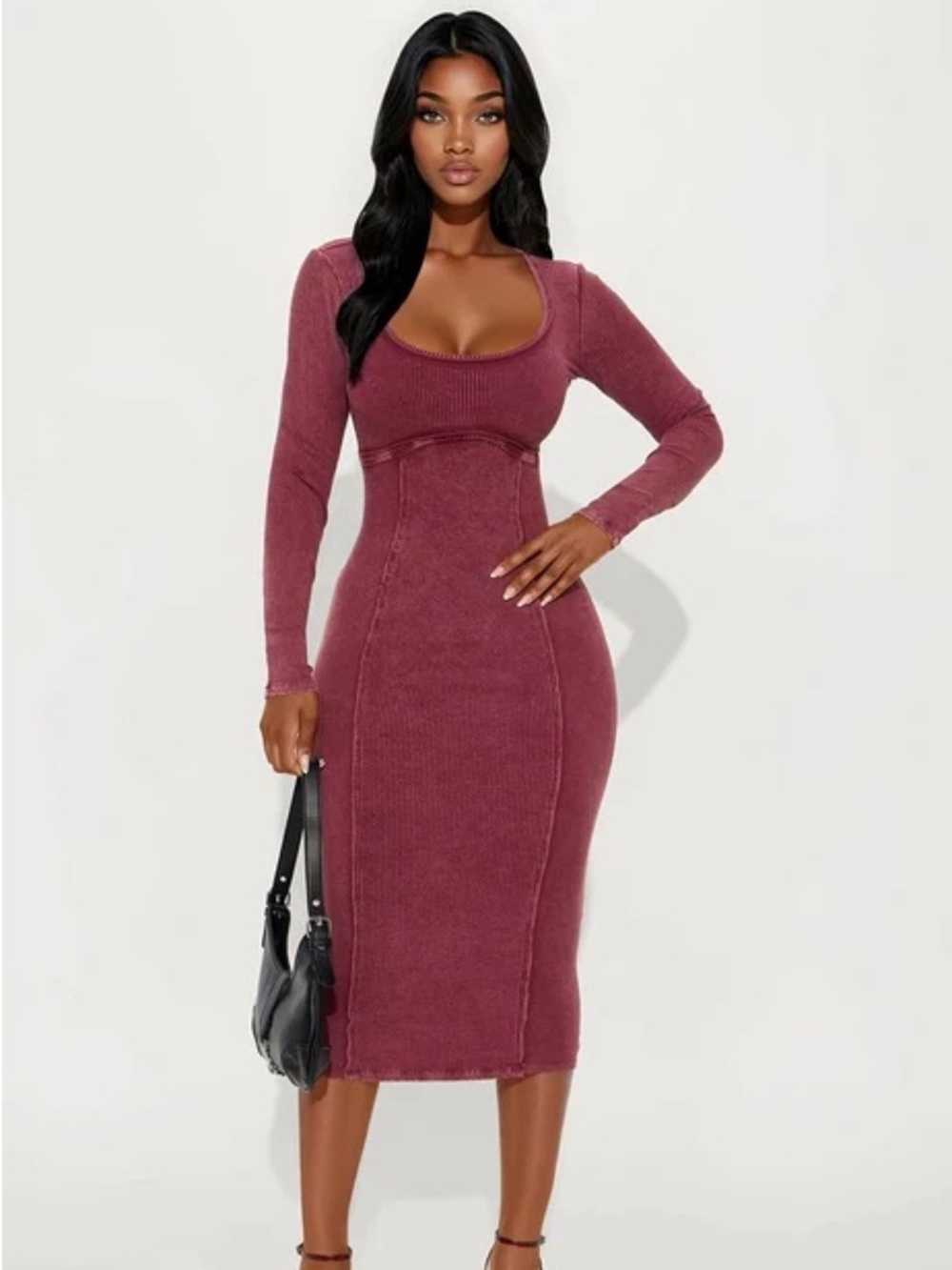 Sun Kissed Long Sleeve Midi Dress NEW 🏷️